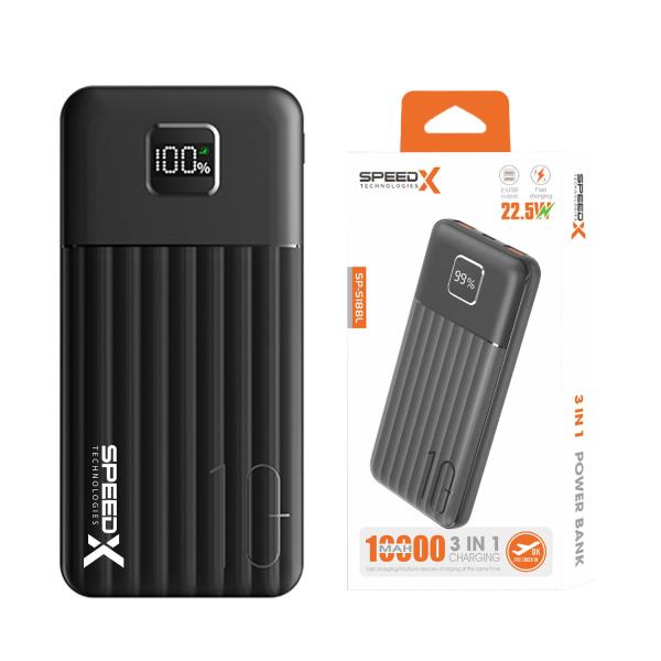 SpeedX Power Bank 10000mAh 3-in-1 Fast Charger (22.5W) SP-S188L
